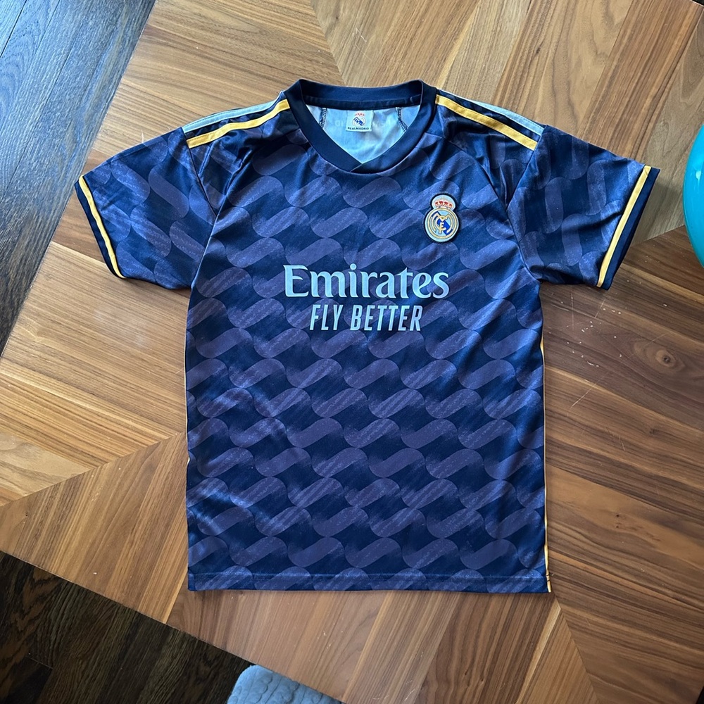 Real Madrid 23/24 Away Jersey in Legend Ink color Vini Jr Small 30